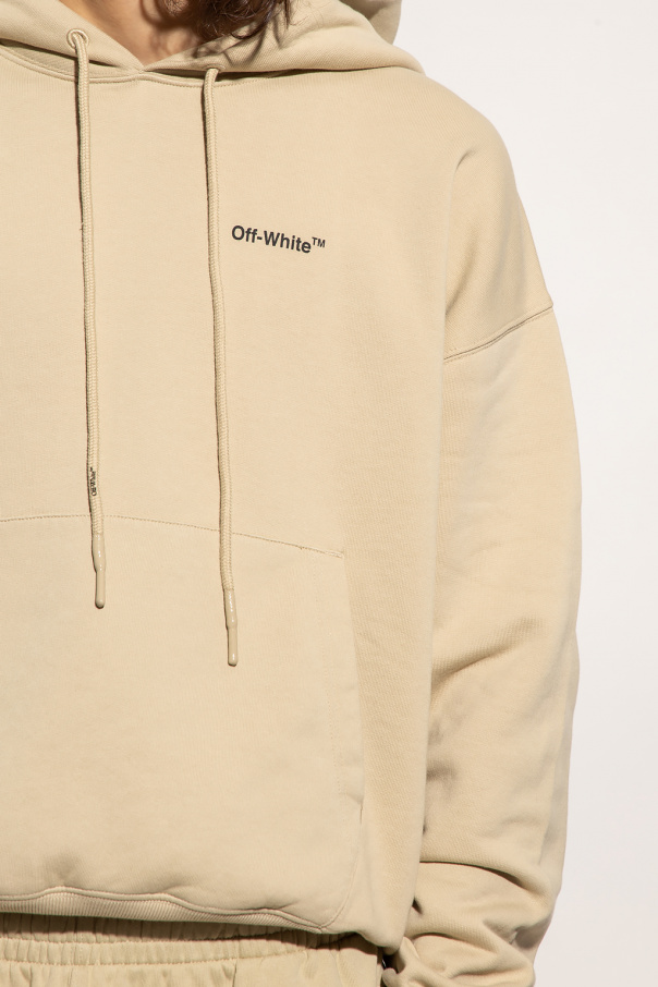 Off white beige hoodie hotsell